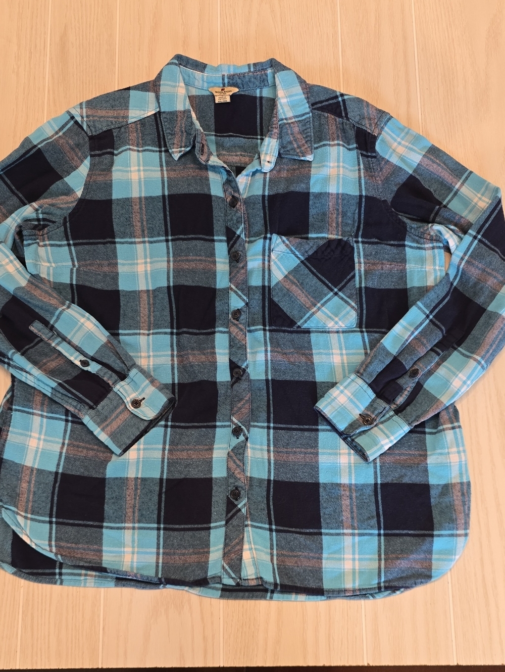 Woolrich 100% Cotton Flannel Blue XXL ? E03